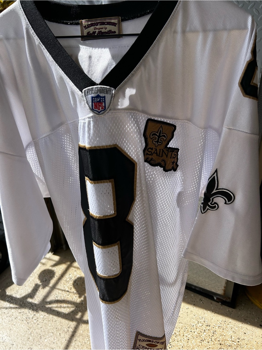 Label on sports jersey